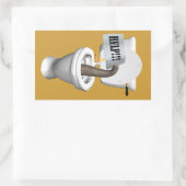 Elephant Stuck in Toilet Rechthoekige Sticker (Tas)