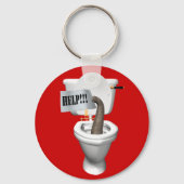 Elephant Stuck in Toilet Sleutelhanger (Voorkant)