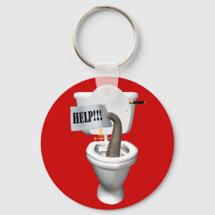 Elephant Stuck in Toilet Sleutelhanger