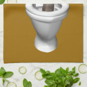 Elephant Stuck in Toilet Theedoek (Gevouwen)