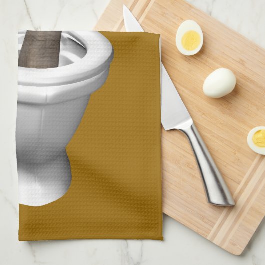 Elephant Stuck in Toilet Theedoek (Quarter Fold)