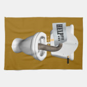 Elephant Stuck in Toilet Theedoek (Horizontaal)