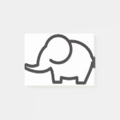 Elephant Stylied Line Art Post-it® Notes (Voorkant)