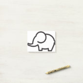 Elephant Stylied Line Art Post-it® Notes (Op bureau)