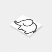 Elephant Stylied Line Art Post-it® Notes (Schuin)
