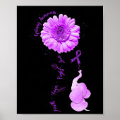 Elephant Sunflower Faith Hope Fight Love Epilepsy Poster (Voorkant)