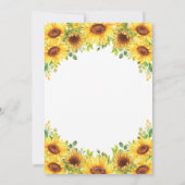 Elephant Sunflower Floral Baby shower Girl Kaart (Achterkant)