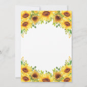 Elephant Sunflower Floral Baby shower van Mail Gir Kaart (Achterkant)