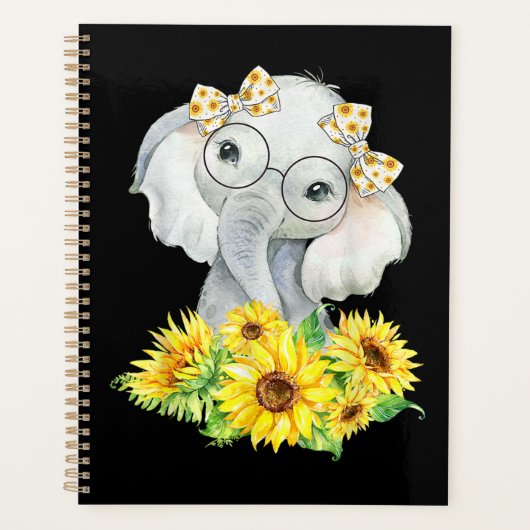 Elephant Sunflower Gifts Planner (Voorkant)