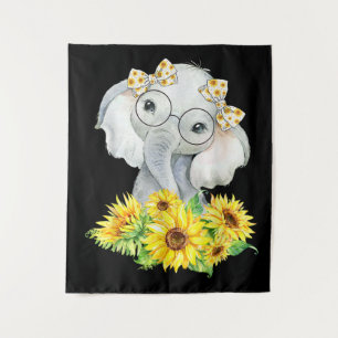 Elephant Sunflower Gifts Wandkleed