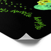 Elephant Sunflower Nierziekte Bewustheid Costum Poster (Hoek)