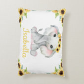 Elephant Sunflower Pillow Gift Accent Kussen (Achterkant (Verticaal))
