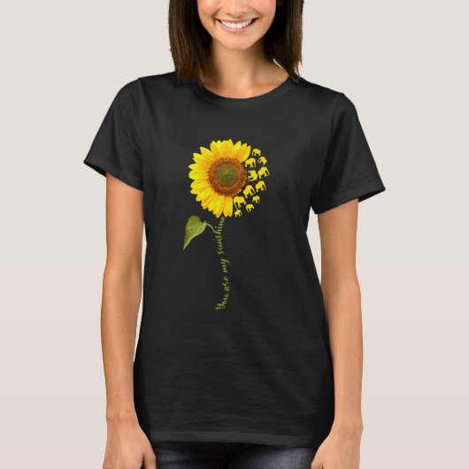 Elephant Sunflower T-shirt (Voorkant)