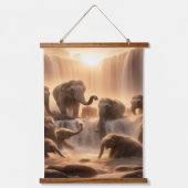 Elephant Sunrise Tapestry Hangend Wandkleed (Voorkant)
