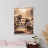Elephant Sunrise Tapestry Hangend Wandkleed (Slaapkamer)