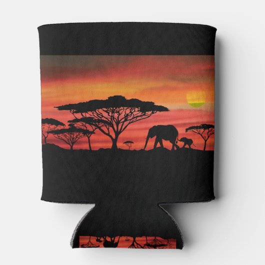 Elephant Sunset Blikjeskoeler (Achterkant)