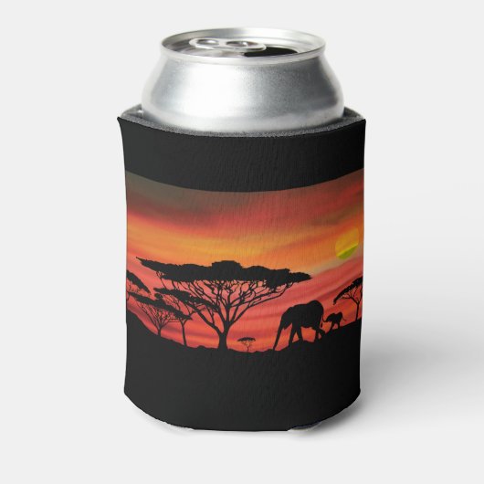 Elephant Sunset Blikjeskoeler (Blikje Achterkant)