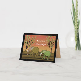 Elephant Sunset Seasons Kaart