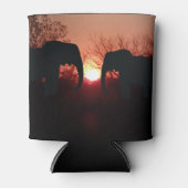 Elephant Sunset Silhouette Blikjeskoeler (Voorkant)