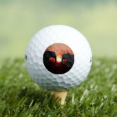 Elephant Sunset Silhouette Golfballen (Insitu Shirt)