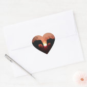 Elephant Sunset Silhouette Hart Sticker (Envelop)