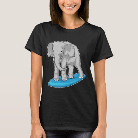 Elephant Surfer Surfboard T-shirt (Voorkant)