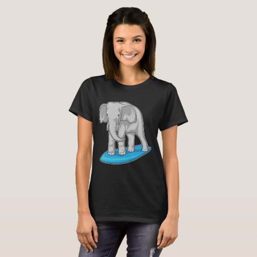 Elephant Surfer Surfboard T-shirt (Voorkant volledig)