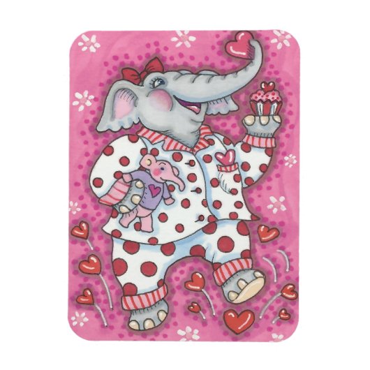 Elephant SweeLiege VALENTIJN MAGNET *Customize Magneet (Verticaal)