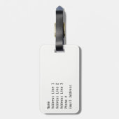 Elephant-teken voor het klitten, persoonlijke naam bagagelabel (Achterkant verticaal)