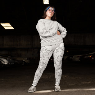 Elephant Tekening Leggings