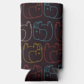 Elephant Tekening Seltzer Blikjeskoeler (Achterkant)