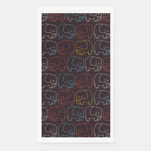 Elephant Tekening Servet (Voorkant)