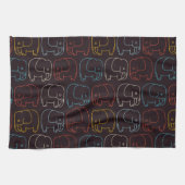 Elephant Tekening Theedoek (Horizontaal)