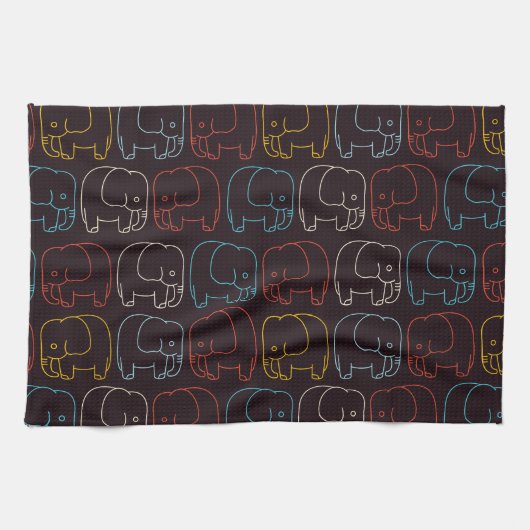 Elephant Tekening Theedoek (Horizontaal)