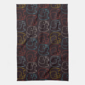 Elephant Tekening Theedoek (Verticaal)