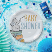 Elephant tekent iets Baby shower Elephant Cute Papieren Bordje (Feest)