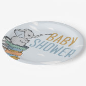 Elephant tekent iets Baby shower Elephant Cute Papieren Bordje (Gekanteld)