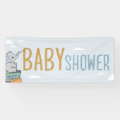 Elephant tekent iets Baby shower Elephant Cute Spandoek (Horizontaal)
