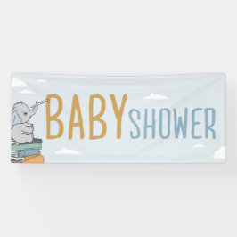 Elephant tekent iets Baby shower Elephant Cute Spandoek