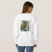 Elephant Thai patroon stijl. Trui (Achterkant volledig)