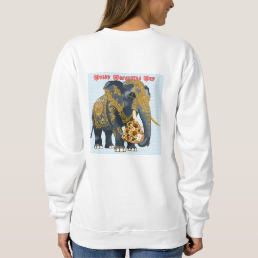 Elephant Thai patroon stijl. Trui (Achterkant)