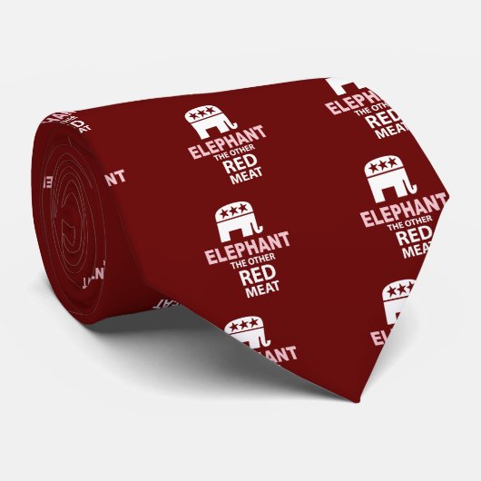 Elephant the other Red Vat Stropdas (Opgerold)