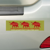 ELEPHANT THEATER BUMPERSTICKER (Op auto)