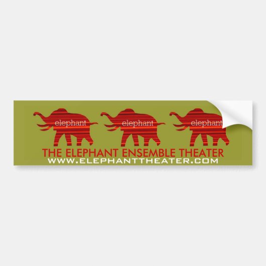 ELEPHANT THEATER BUMPERSTICKER (Voorkant)