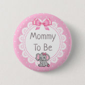 Elephant Thema's Baby shower Ronde Button 5,7 Cm (Voorkant)