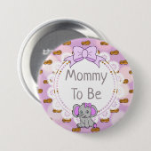 Elephant Thema's Baby shower Ronde Button 7,6 Cm (Voorkant /achterkant)
