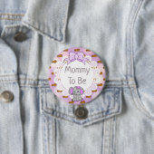 Elephant Thema's Baby shower Ronde Button 7,6 Cm (In situ)