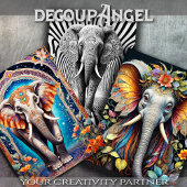 Elephant Theme Set - Decoupage - Inpakpapier Vel