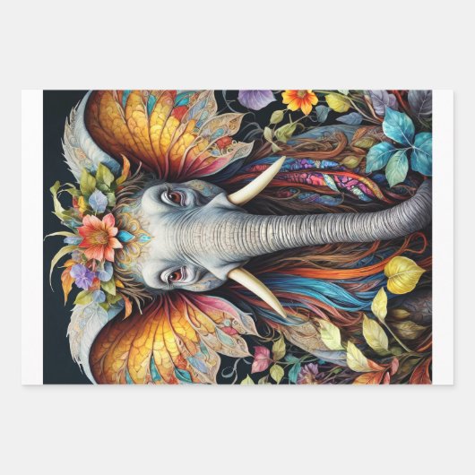 Elephant Theme Set - Decoupage - Inpakpapier Vel (Voorkant)