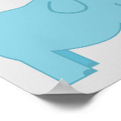 Elephant Theme Twin Boys Baby shower Banner Poster (Hoek)